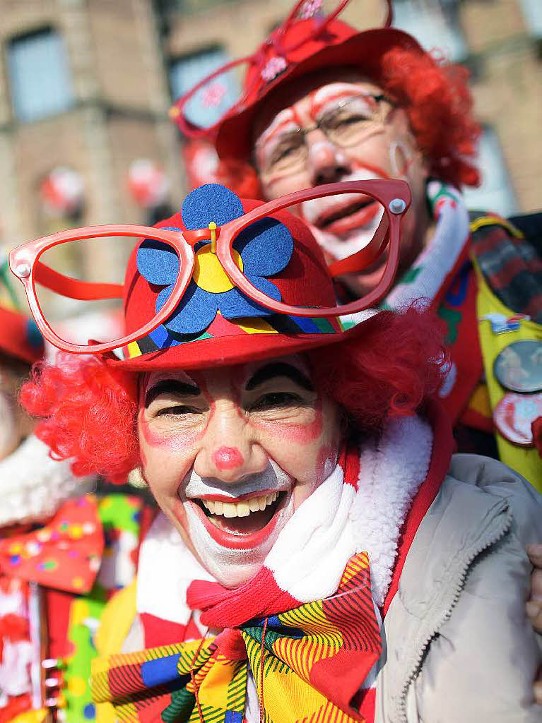 Rosenmontagsumzge in Kln und Dsseldorf.