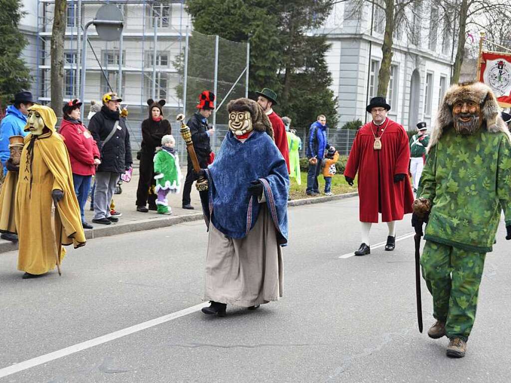 Die drei Urmasken (von links): Siechemmnnle, Rmer und Maisenhardt-Joggele.