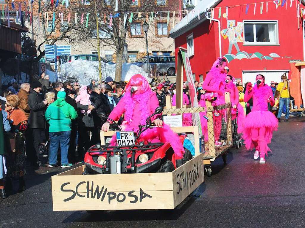 Gefiederte Tiere mit ungewhnlichem Namen wie „Flamingo Schniposalensis“ (Schniposa) gab es im Bauhof-Zoo zu sehen.