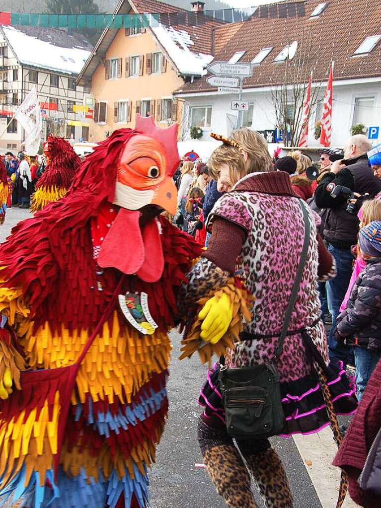 Zum Glck konnten die Bettmaringer Gggel den gesperrten Schlossberg umfahren!