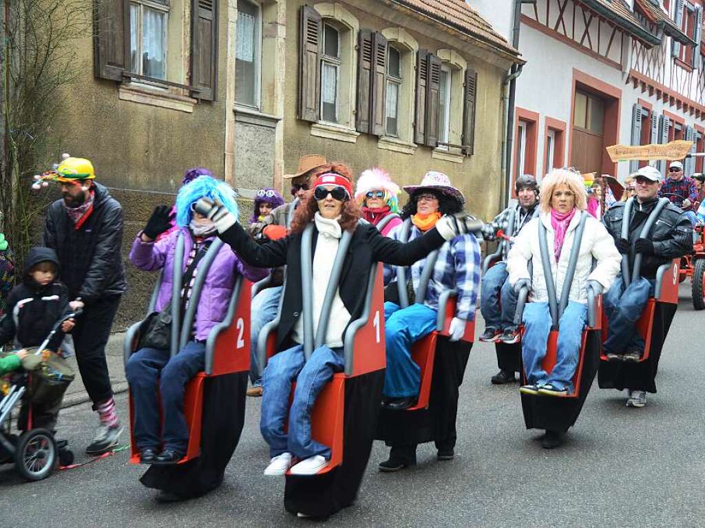 Kiechlinsbergen. Die Gruppe Eichert-Blitz, die fr die Touristen eine Achterbahn auf den Eichert bauen will.