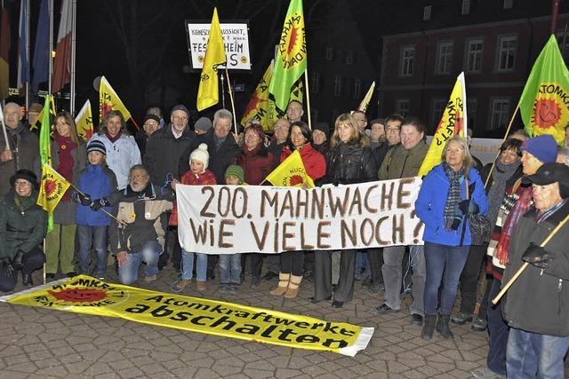 200. Mahnwache in Breisach gegen das AKW Fessenheim