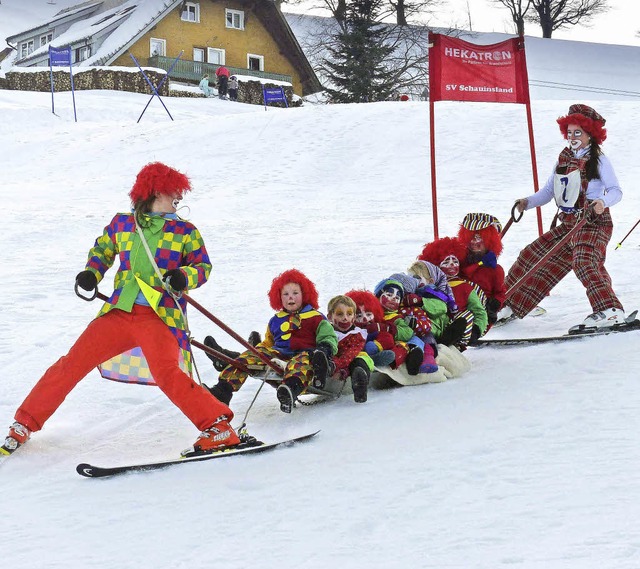 &#8222;Die Winterclowns&#8220; bei ihrer Fahrt  | Foto: Barbara Odrich-Rees