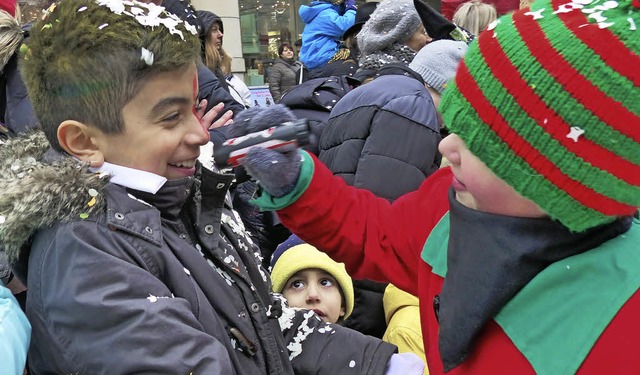 Schabernack  auf Augenhhe:  Narresome mit Zuschauer  | Foto: Barbara Ruda