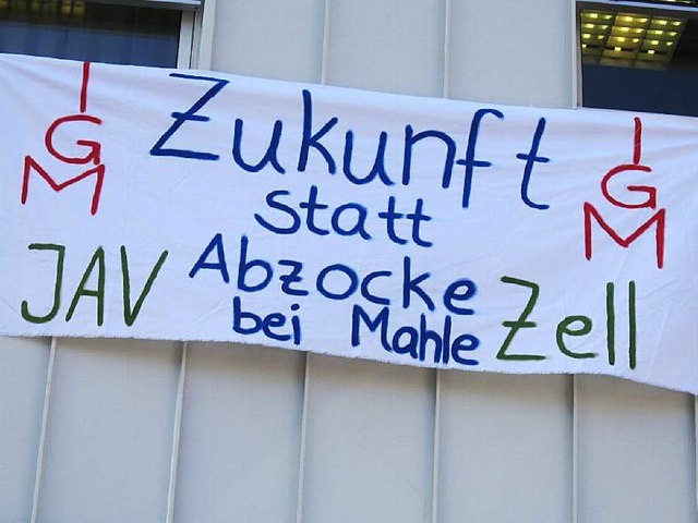 Protestplakat in Zell   | Foto: BZ