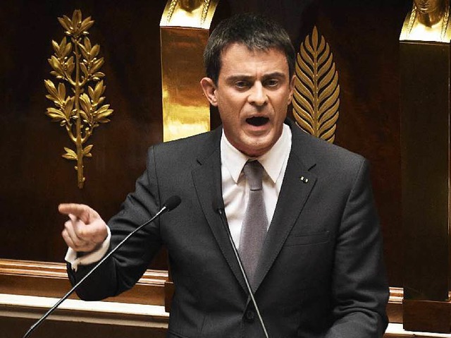 Premierminister Manuel Valls bei der Debatte im Parlament   | Foto: AFP