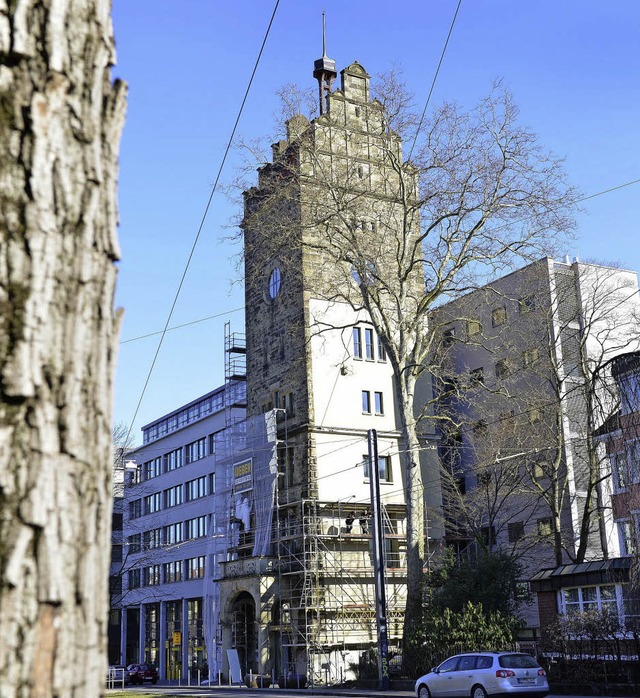 Wegen Malerarbeiten eingerstet ist der Keplerturm.  | Foto: Rita Eggstein