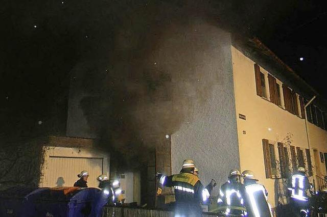 Kellerbrand und Fehlalarm