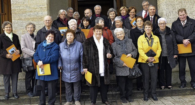 Vor 50, 60, 65 und 70 Jahren waren die... Rheinfelder Christuskirche getreten.   | Foto: Danielle Hirschberger