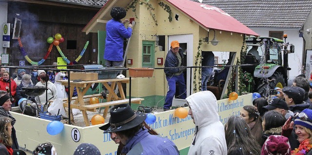 Des einen Leid ist des Wiechser Narren...s Fressen fr den Buurefasnachtsumzug.  | Foto: Hans-Jrgen Hege