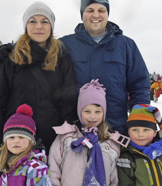 Ein schnes Erlebnis waren die Schlitt...r die Familie Sinnemann aus Waldshut.  | Foto: Sebastian Barthmes