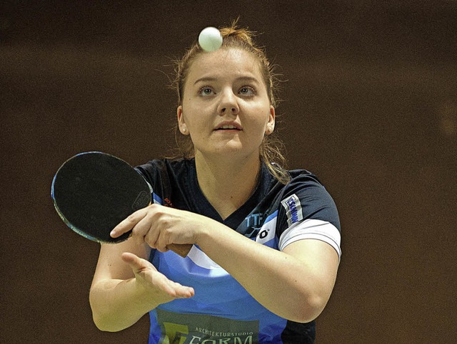 Der Sthlingerin Anna Lasarzick gelang...in Erfolg im Doppel mit Johanna Krzok.  | Foto: Wolfgang Scheu