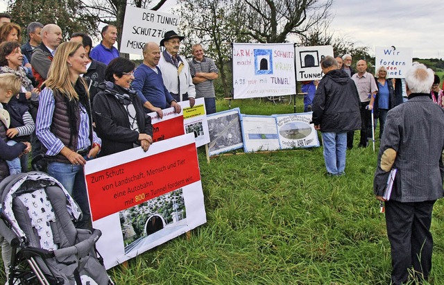 Im Herbst 2014 machte die Brgerinitia...ch auf die Tunnelforderung aufmerksam.  | Foto: zvg