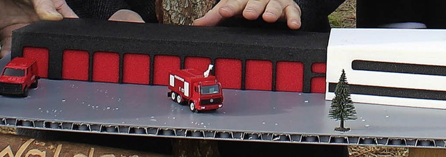 Das Feuerwehrhaus im (Teil-)Modell der Wlder   | Foto: Susanne Kanele