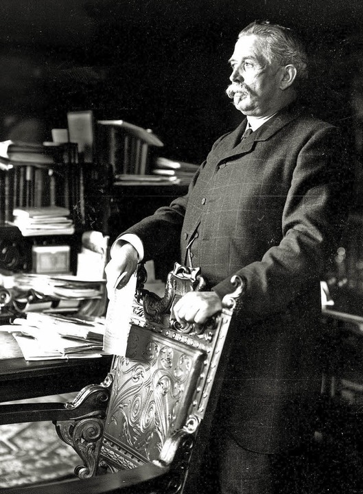 Otto Winterer in seinem Arbeitszimmer im Jahr 1906  | Foto: Stadtarchiv