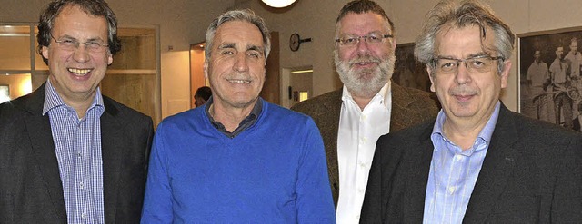 Im Vorstand der Kreis-FDP: Bernd Thoma...ch Klein und Tilo Levante (von links)   | Foto: Vollmar
