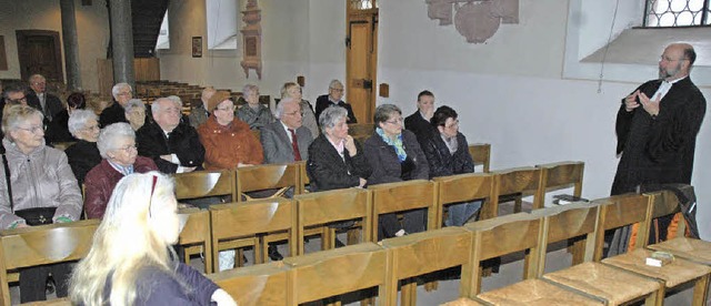 Pfarrer Harald Schopferer erluterte d...es nach seinem Auscheiden weitergeht.   | Foto: Ounas-Krusel