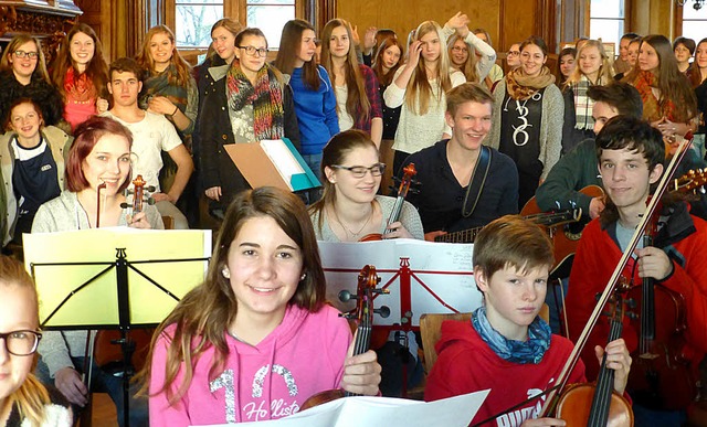 Verschiedene Musikensembles der Heimsc...ben regelmig auf Schloss Ortenberg.   | Foto: Schule