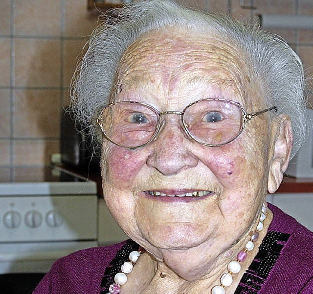 Margarete Waldi wird heute 95 Jahre alt.   | Foto: Hannah Fedricks Zelaya