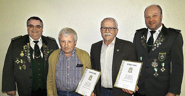 Oberschtzenmeister Erwin Geiger (von ...ft beim Schtzenverein Schweighausen.   | Foto: Roland Fischer