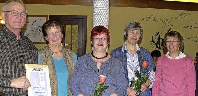 Wurden vom evangelischen Kirchenchor I...isabeth Wurth, Daniela Nubaum-Jacob.   | Foto: Dieter Fink