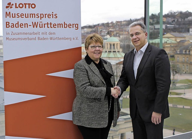 Marion Caspers-Merk und Jan Merk geben...rttembergischen Museumspreis bekannt.  | Foto: zVg