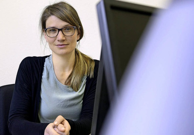 Die Sporttherapeutin Sabine Schlegel u...cht, wie Sport zur Sucht werden kann.   | Foto: Ingo Schneider