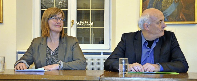 Konkurrenten um den Platz des Kandidat... Susanne Wienecke und Alexander Schoch  | Foto: Marius Alexander