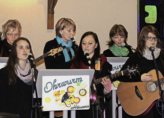 Gitarrengruppe Ohrwurm beim Konzert in Husern.   | Foto: Cornelia Liebwein