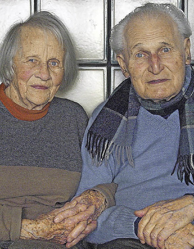 65 Jahre sind Peter und Gisela Daus verheiratet  | Foto: Karin Stckl-Steinebrunner