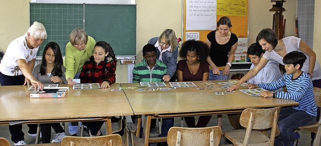 Das Wichtigste fr die Migranten ist d... Sommer 2014 in der Silberbergschule.   | Foto: Christiane Franz