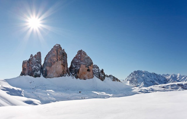 Wahrzeichen und Orientierungspunkt zug...er Sextner Dolomiten: die Drei Zinnen   | Foto: Klaus Peterlin