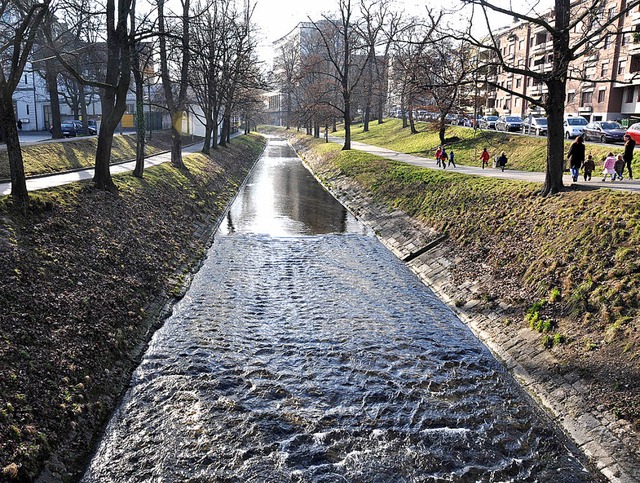 Das grte Hochwasserrisiko  geht nich...und Heuwaage harmlos dahinpltschert.   | Foto: Gramespacher/Drescher