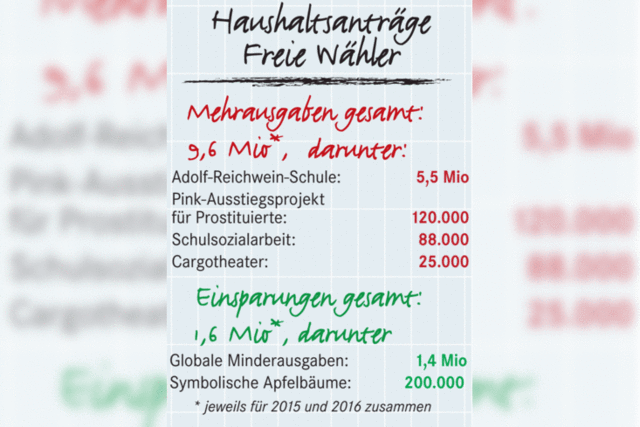 Doppelhaushalt - Freie Whler wollen in Infrastruktur investieren