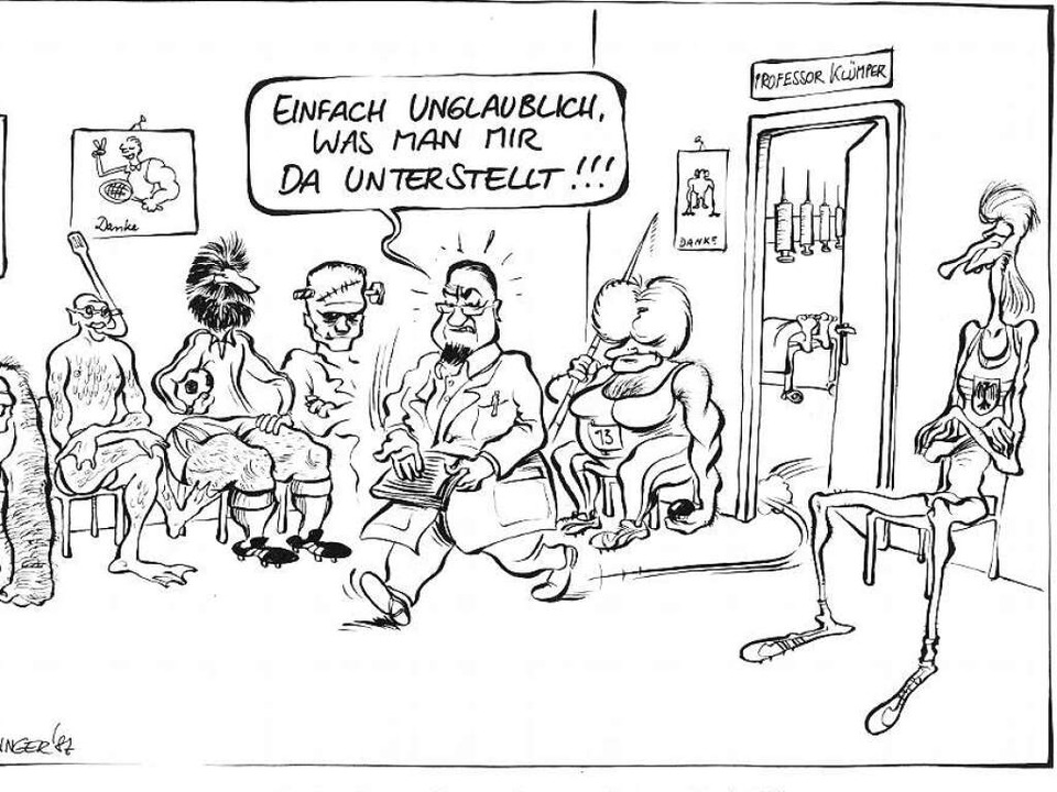 Die Vorwrfe gegen Armin Klmper waren...en Karikaturisten Christoph Hrringer.  | Foto: Hrringer