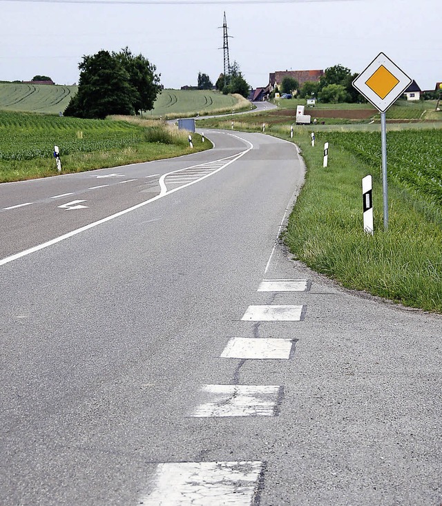 Die Kreisstrae zwischen Holzen und Egringen  soll fr Radler sicherer werden.   | Foto: Langelott