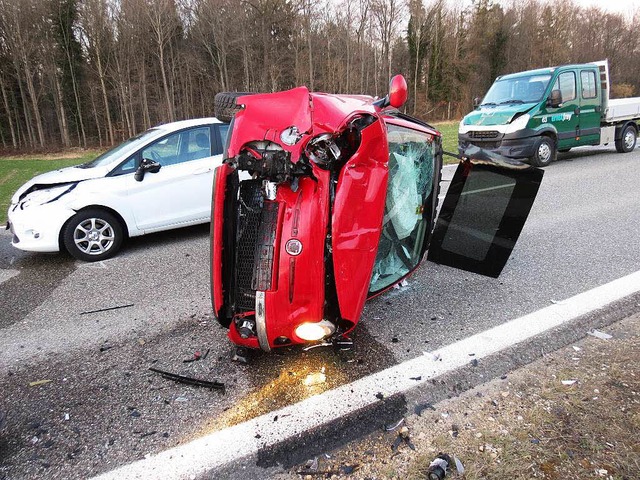 Eins der am Unfall beteiligten Fahrzeuge  | Foto: ZVG