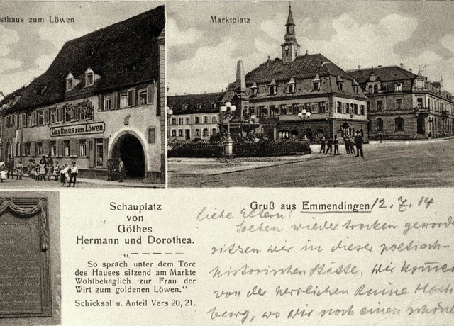 Hermann und Dorothea lassen gren<ppp...8222;Gthe&#8220; perfekt vereinnahmt.  | Foto: Repro/Bilder: Archiv Peter Thomann