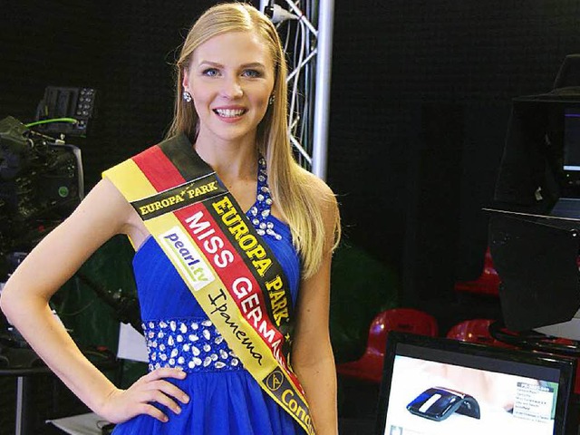 Miss Germany im Fernsehstudio von Pear...nnt auch in Buggingen ein neues Leben.  | Foto: Martin Pfefferle