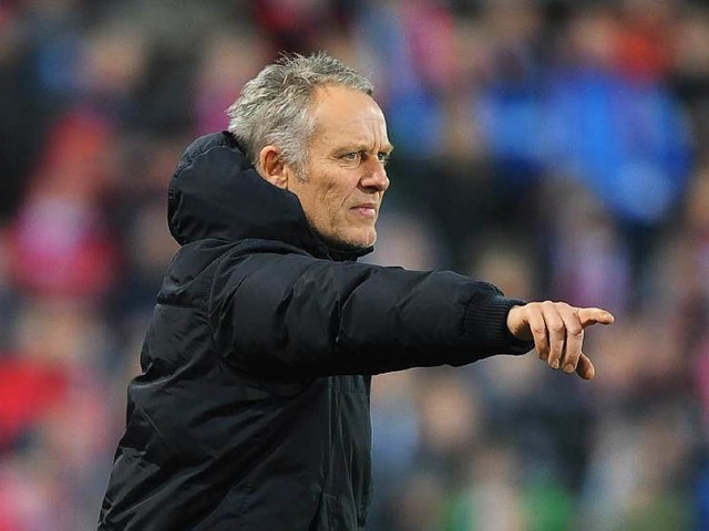 Hofft auf eine hnliche gute Vorstellu...ln &#8211; Trainer Christian Streich.  | Foto: Meinrad Schn