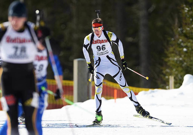 Robin Wunderle skatete im Einzelrennen...tschen Meistertitel in der Klasse J17.  | Foto: Patrick Seeger