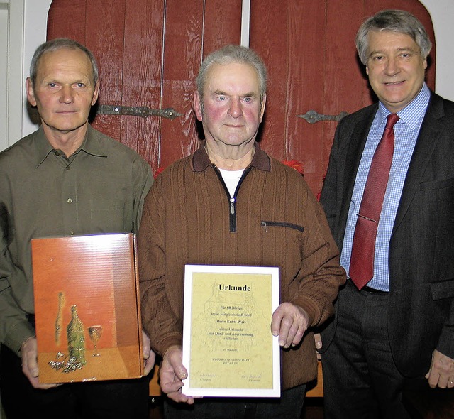 Ehrungen bei der Winzergenossenschaft ...m Badischen Winzerkeller in Breisach.   | Foto: Helmut Hassler