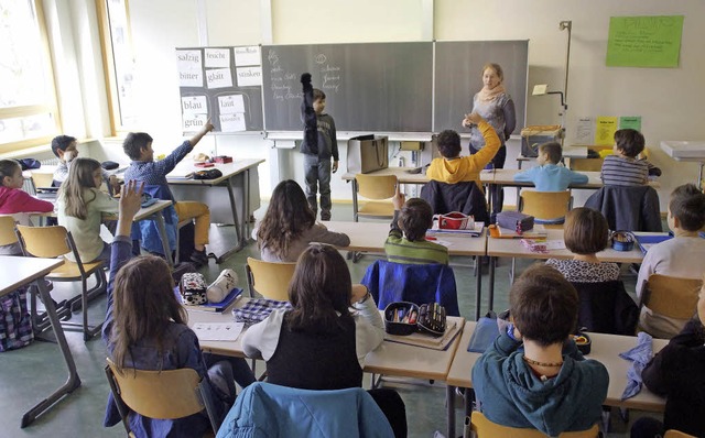 Der &#8222;glserne Unterricht&#8220; ...ck  in  einen lebendigen  Schulalltag.  | Foto: Verena Wehrle
