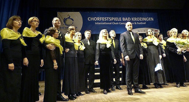 Der Kammerchor Falun bei seinem Abschiedslied.   | Foto: Anne Freyer