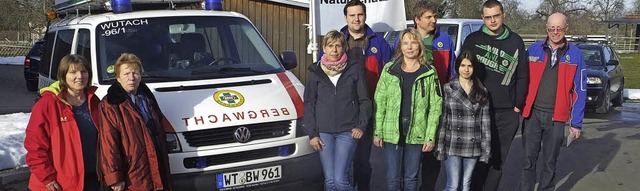 Die Ortsgruppe Wutach freut sich ber ihre neue Rettungswache  in Ewattingen.   | Foto: Bruno Morath