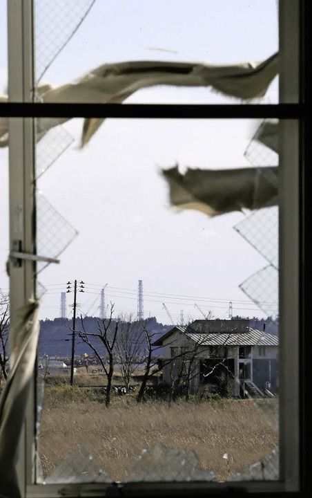 Verwaistes Land: im Hintergrund die Atomruine   | Foto: dpa