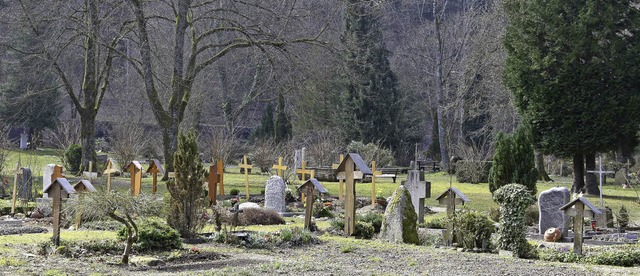 Auf dem Bergcker-Friedhof in Littenwe...n in einer Ecke Kleingrten angelegt.   | Foto: Ingo Schneider