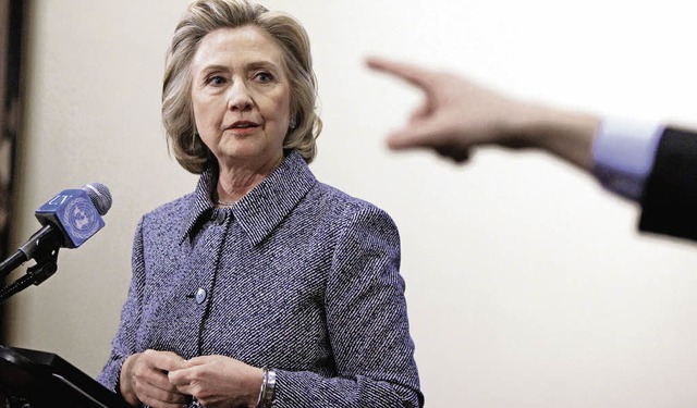 Im Visier der Kritiker: Hillary Clinto...Vorwrfe wegen ihres E-Mail-Verkehrs.   | Foto: AFP