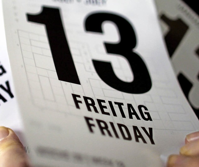 Heute ist Freitag, der 13. &#8211; Haben Sie Angst davor?   | Foto:  Oliver Berg (dpa)