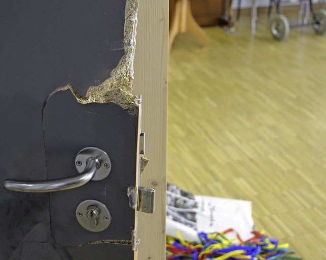 Mit Gewalt  aufgehebelt: Tr in der Musikschule Offenburg.   | Foto: hsl